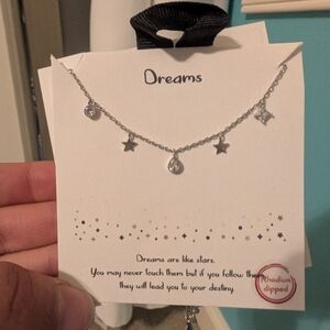 Dreams Silver Star and Pendents Necklace